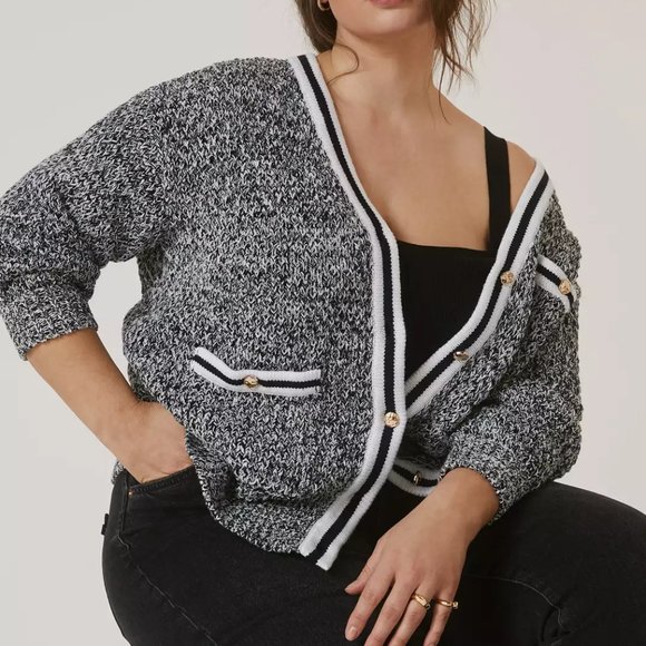 HTF Anthropologie Maeve Tweed Boyfriend Cardigan - Picture 6 of 7